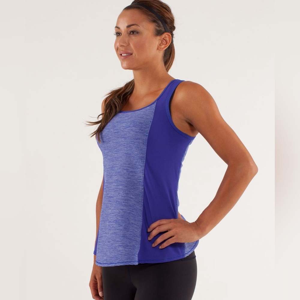 Lululemon Speed Squad Tank Stretch Tulip Back Top Keyhole Back Luxtreme Run 2 4‎